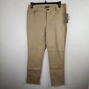 E39 by‎ Eric Womens Size 14 Silver Sage Pants Stretch Jeans Slim Ankle Casual